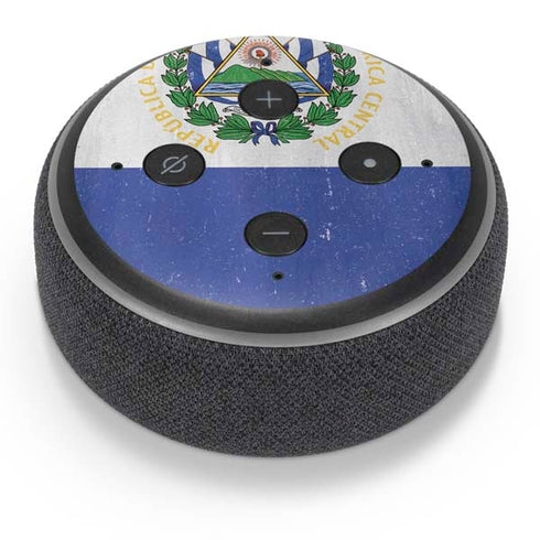 El Salvador Flag Distressed Amazon Echo Dot Skin