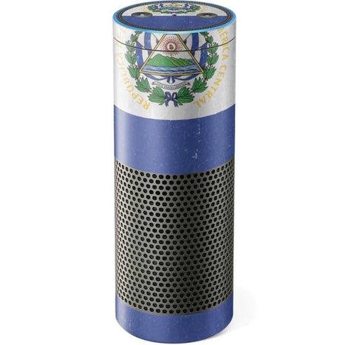 El Salvador Flag Distressed Amazon Echo Skin