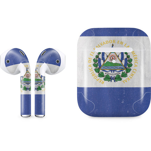 El Salvador Flag Distressed Apple AirPods 2 Skin