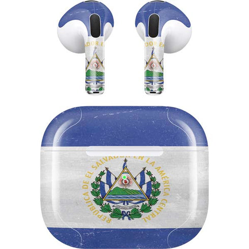 El Salvador Flag Distressed Apple AirPods (3rd Gen 2021) Skin