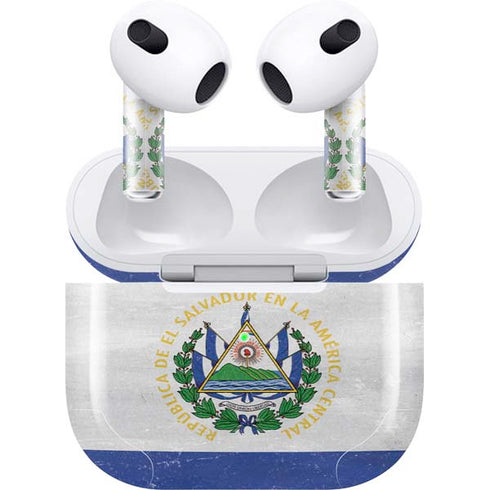 El Salvador Flag Distressed Apple AirPods (3rd Gen 2021) Skin