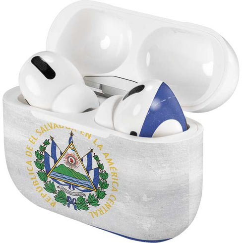 El Salvador Flag Distressed Apple AirPods Pro Skin