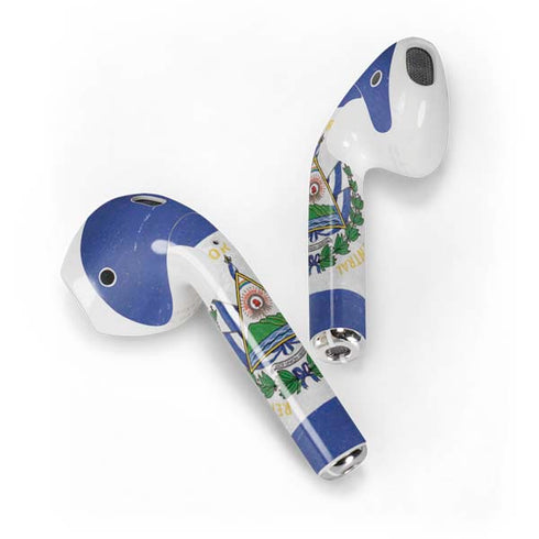 El Salvador Flag Distressed Apple AirPods Skin