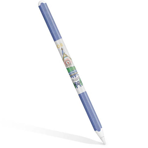 El Salvador Flag Distressed Apple Pencil (2nd Gen 2019) Skin
