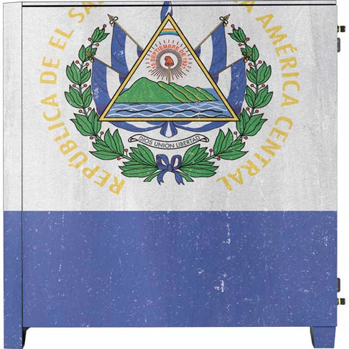 El Salvador Flag Distressed Corsair 4000D Tempered Glass Mid-Tower ATX Case Skin