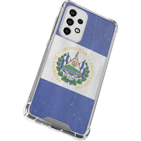 El Salvador Flag Distressed Galaxy A33 5G Clear Case