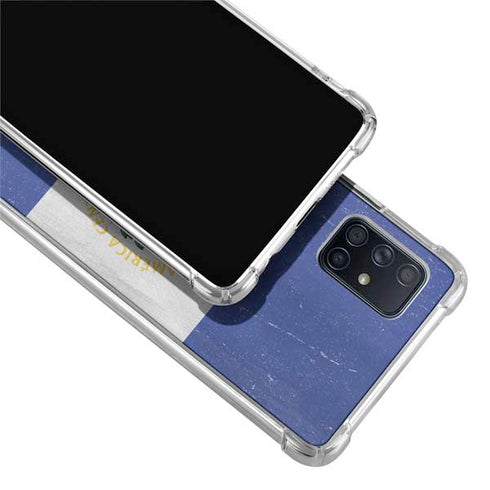 El Salvador Flag Distressed Galaxy A51 5G Clear Case
