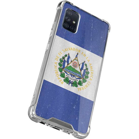 El Salvador Flag Distressed Galaxy A51 5G Clear Case