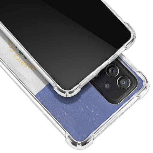 El Salvador Flag Distressed Galaxy A52 5G Clear Case