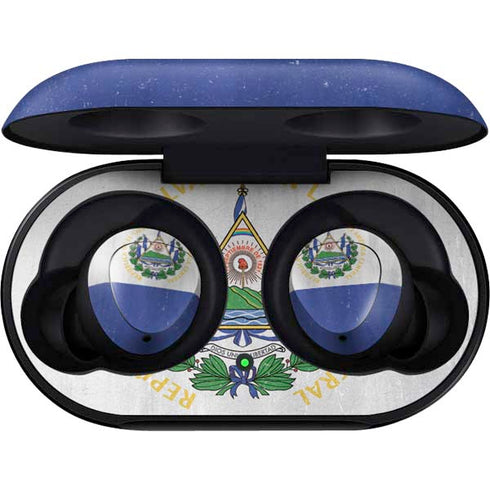 El Salvador Flag Distressed Galaxy Buds Skin