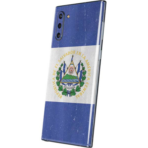 El Salvador Flag Distressed Galaxy Note 10 Skin