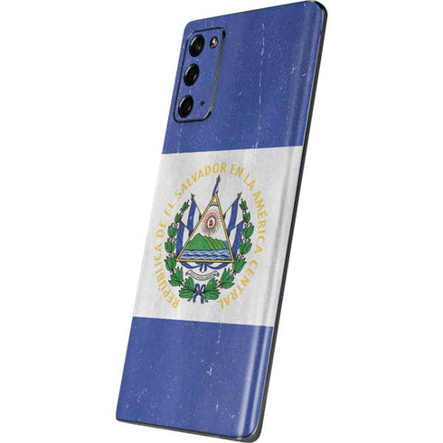 El Salvador Flag Distressed Galaxy Note20 5G Skin