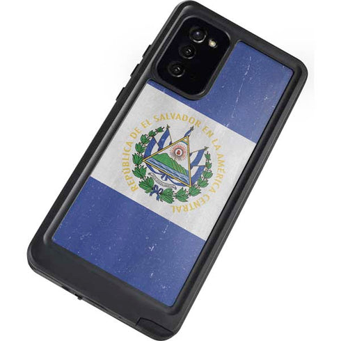 El Salvador Flag Distressed Galaxy Note20 5G Waterproof Case