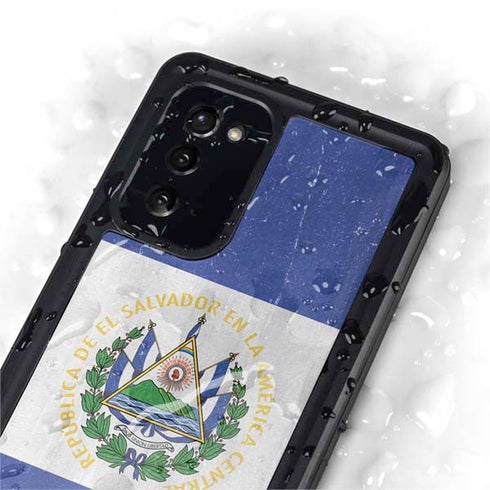 El Salvador Flag Distressed Galaxy Note20 5G Waterproof Case