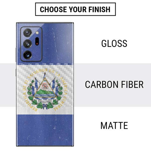 El Salvador Flag Distressed Galaxy Note20 Ultra 5G Skin