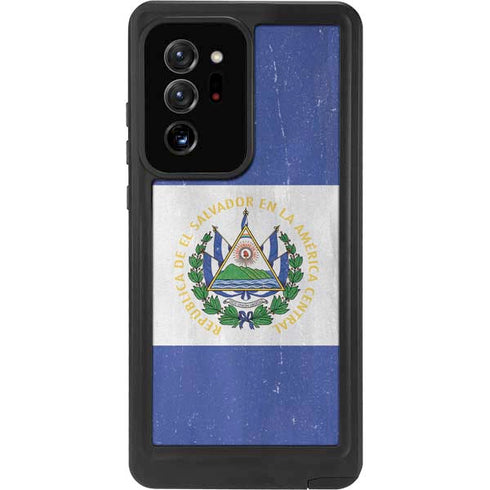 El Salvador Flag Distressed Galaxy Note20 Ultra 5G Waterproof Case