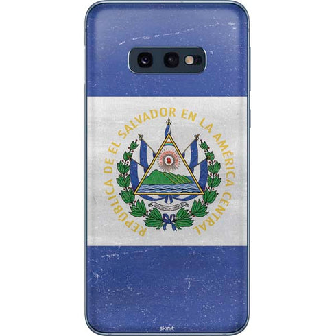 El Salvador Flag Distressed Galaxy S10e Skin