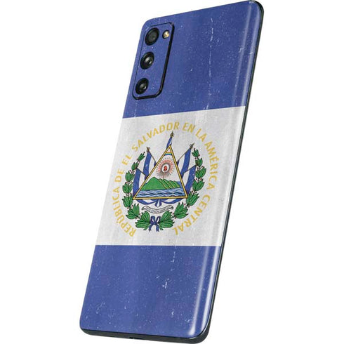 El Salvador Flag Distressed Galaxy S20 Fan Edition Skin