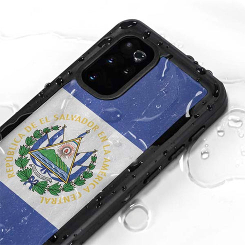 El Salvador Flag Distressed Galaxy S20 Plus Waterproof Case