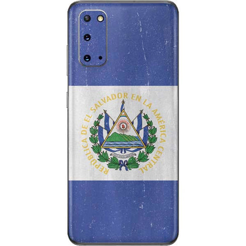 El Salvador Flag Distressed Galaxy S20 Skin