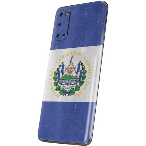 El Salvador Flag Distressed Galaxy S20 Skin
