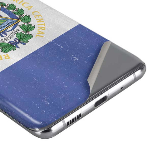 El Salvador Flag Distressed Galaxy S20 Skin