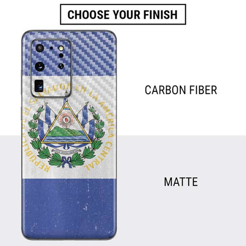 El Salvador Flag Distressed Galaxy S20 Ultra 5G Skin