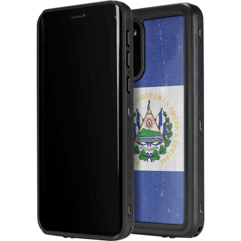 El Salvador Flag Distressed Galaxy S20 Waterproof Case