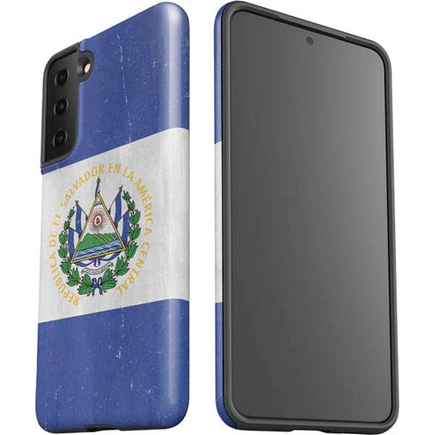 El Salvador Flag Distressed Galaxy S21 FE Pro Case