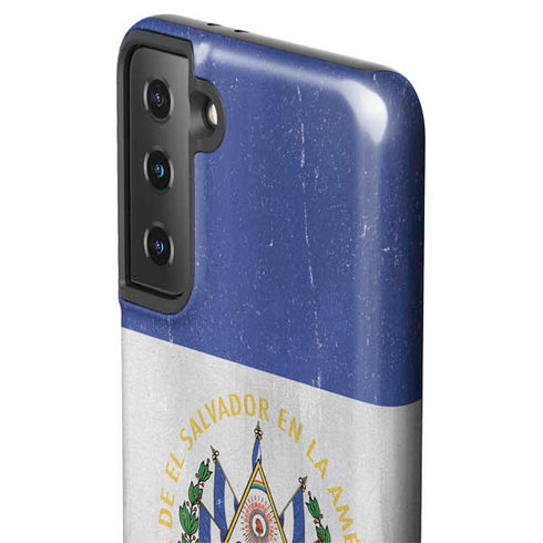 El Salvador Flag Distressed Galaxy S21 Plus 5G Pro Case