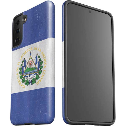 El Salvador Flag Distressed Galaxy S21 Plus 5G Pro Case