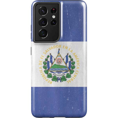 El Salvador Flag Distressed Galaxy S21 Ultra 5G Pro Case