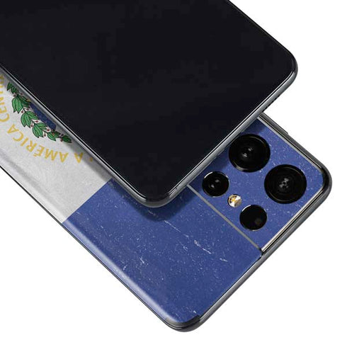 El Salvador Flag Distressed Galaxy S21 Ultra 5G Skin