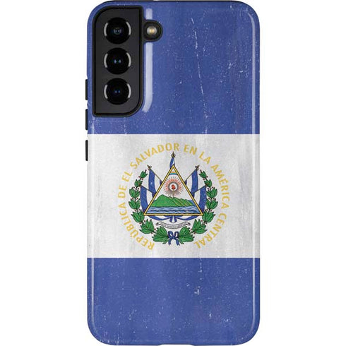 El Salvador Flag Distressed Galaxy S22 Plus Pro Case