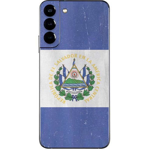 El Salvador Flag Distressed Galaxy S22 Plus Skin