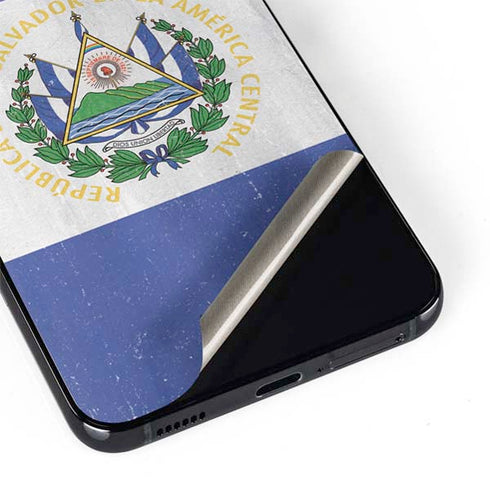 El Salvador Flag Distressed Galaxy S22 Plus Skin