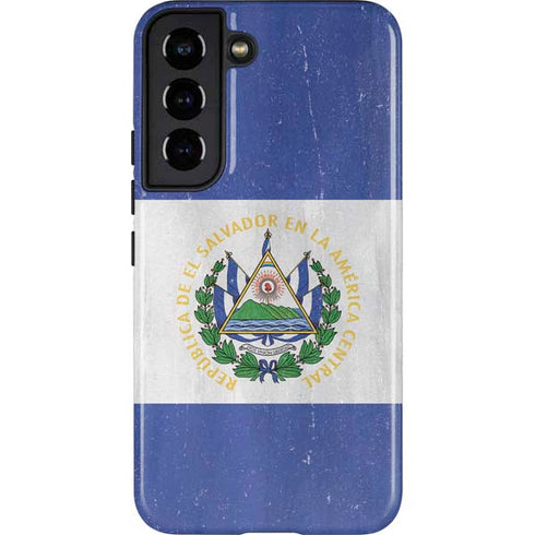 El Salvador Flag Distressed Galaxy S22 Pro Case