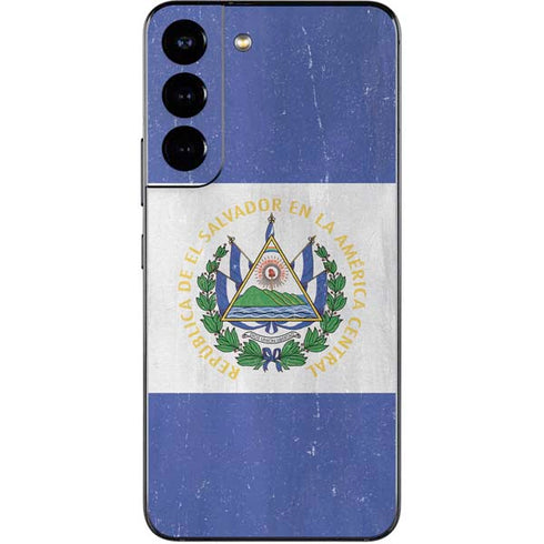 El Salvador Flag Distressed Galaxy S22 Skin