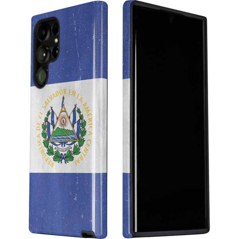 El Salvador Flag Distressed Galaxy S22 Ultra Pro Case
