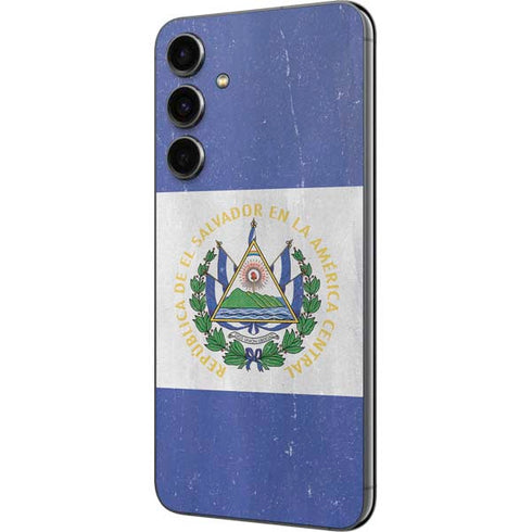 El Salvador Flag Distressed Galaxy S23 FE Skin
