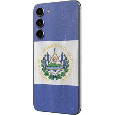 El Salvador Flag Distressed Galaxy S23 Plus Skin