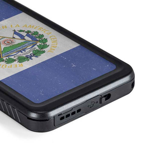 El Salvador Flag Distressed Galaxy S23 Plus Waterproof Case