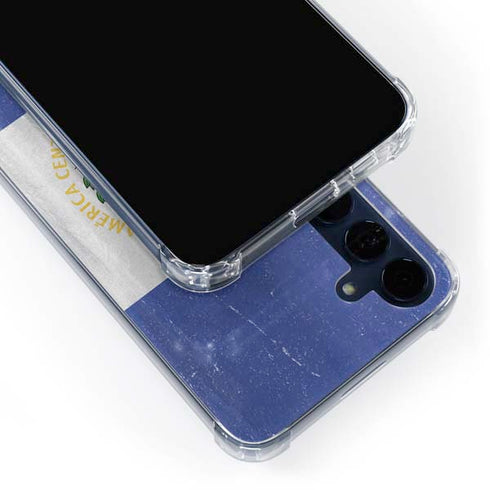 El Salvador Flag Distressed Galaxy S24 Clear Case