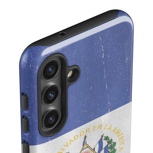 El Salvador Flag Distressed Galaxy S24 Impact Case