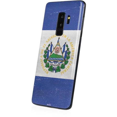 El Salvador Flag Distressed Galaxy S9 Plus Skin