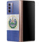 El Salvador Flag Distressed Galaxy Z Fold2 5G Skin
