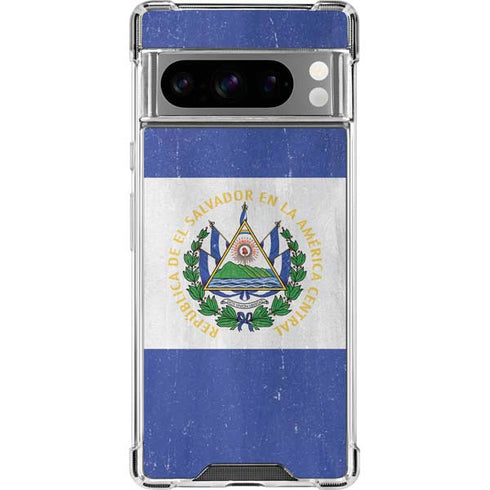 El Salvador Flag Distressed Google Pixel 8 Pro Clear Case