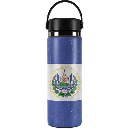 El Salvador Flag Distressed Hydro Flask 20oz Wide Mouth Skin