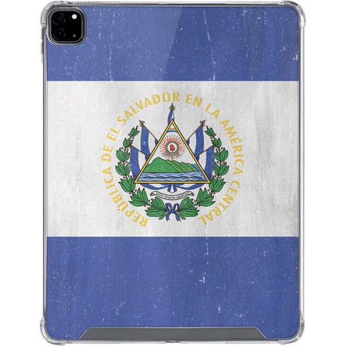 El Salvador Flag Distressed iPad Pro 12.9in (2020) Clear Case