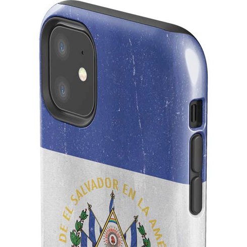 El Salvador Flag Distressed iPhone 11 Impact Case